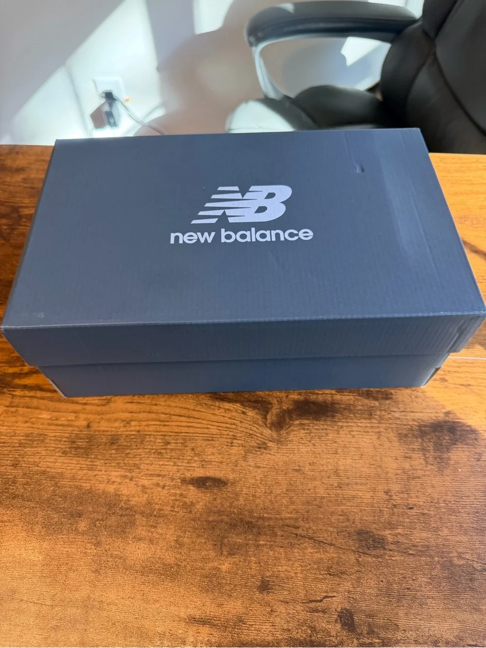 New Balance Black and White Leather Sneakers 7M/8.5W